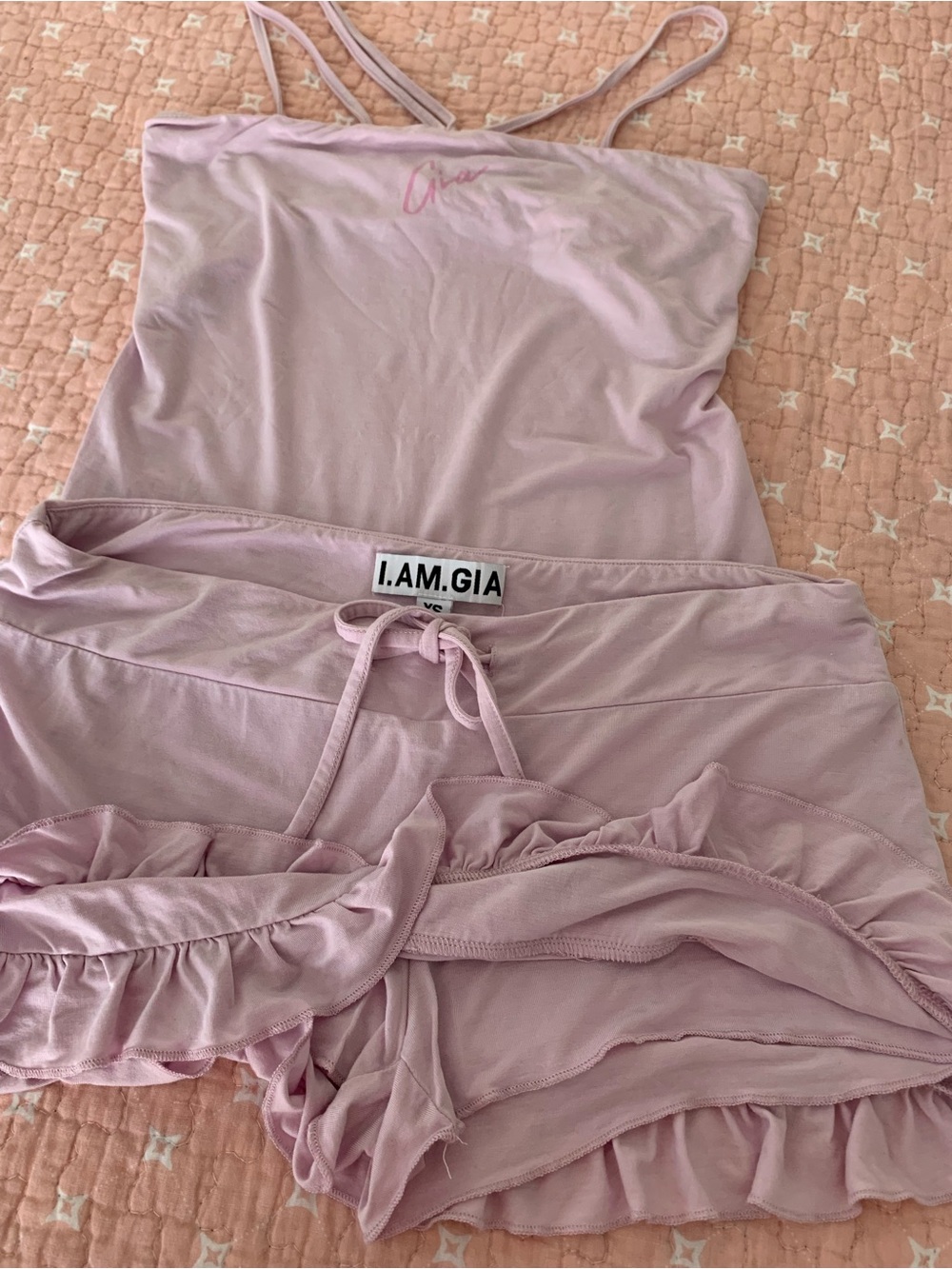 I.AM.GIA Lilac Two-Piece Ruffle Set - Picture 5 of 6